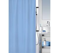 MSV Rideau de Douche Polyester 180x200cm Bleu Clair