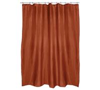 MSV Rideau de Douche Polyester 180x200cm Terracotta - Anneaux Inclus