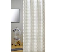 MSV Rideau de Douche Polyester Amalfi 180x200cm QUALITÉ Premium Blanc - Anneaux Inclus