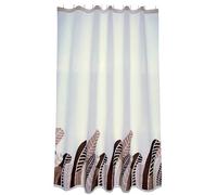 MSV Rideau de Douche Polyester Plumas Vintage 180x200cm QUALITÉ Premium - Anneaux Inclus