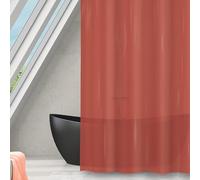 MSV Rideau de Douche Polyester Romana 180x180cm Terracotta Transparent