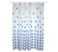 MSV Rideau de Douche Polyester THIKA 180x200cm QUALITÉ Premium Bleu - Anneaux Inclus