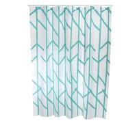 MSV Rideau de Douche Polyester Tree 180x200cm QUALITÉ Premium Turquoise - Anneaux Inclus