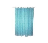 MSV Rideau de Douche Polyester Wave 180x200cm QUALITÉ Premium Bleu - Anneaux Inclus
