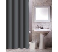 MSV Rideau de Douche uni Gris foncé
