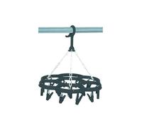 MSV - Séchoir à Chaussettes Rond en PP Gris, Dimensions 33x24.5cm, Idéal pour Le Séchage Doux de Chaussettes et Lingerie, Capacité Optimale, Pratique et Compact, Robuste et Durable