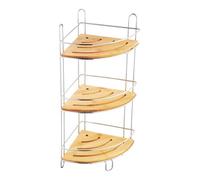 MSV - Serviteur de Douche d'angle Autoportée - Métal/Plastique - Hauteur Standard (225-245 cm) - 22,5 x 16 cm - Blanc - Ajustable pour Espaces Étroits - Accessoire Salle de Bain