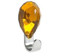 MSV Spirella, Crochet décoratif Jewel en Ambre, idéal pour Salle de Bain ou Cuisine, Design élégant et Fonctionnel, Parfait pour Suspendre Vos Accessoires - Taille : Standard, Couleur : Ambre