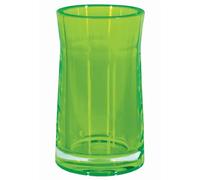 MSV Spirella, Goblet en Verre Acrylique Transparent, Design Moderne et élégant, idéal pour la Salle de Bain, Couleur Vert Kiwi, Taille Standard, Accessoire de Salle de Bain