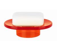 MSV Spirella, Porte-Savon en Acrylique Transparent, Design Élégant et Pratique pour Salle de Bain, Idéal pour Organiser Vos Accessoires, Taille Unique, Couleur Orange Transparent