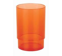 MSV Spirella, Verre à Dents en Acrylique Transparent, Design Élégant et Pratique pour Salle de Bain, Idéal pour Organiser Vos Accessoires, Taille Unique, Couleur Orange Transparent