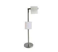 MSV Support de Porte Rouleau Papier Toilette WC + Support pour Rouleaux de Rechange 2 en 1 en Acier Inoxydable