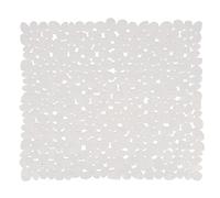 MSV France - Tapis de douche Galets - 100% PVC sans phtalates - 53 x 53 cm - Blanc antidérapant