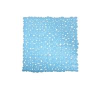 MSV - Tapis à Douche Galets - 100% PVC sans Phtalates - 53 x 53 cm - Bleu Clair - Surface Antidérapante pour Sécurité et Confort - Conception Respectueuse de la Santé