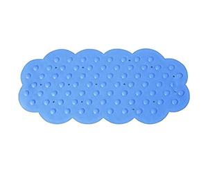 MSV Tapis Caoutchouc Fond de Bain Bleu 44x92, Carbonate de Calcium, 80 x 150 cm