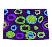 MSV Tapis Coton 50x 80 cm, Motif Rond/Marron