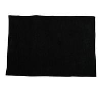 MSV Tapis de Bain Tapis de Douche „Chenille“ Poils Longs Microfibres Moelleux Anti-dérapant 60x90 cm Noir