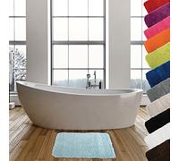 MSV - Tapis de Bain Microfibre - 50 x 70 cm - Bleu Clair - Confort Douillet - Absorption Rapide - Idéal pour Salle de Bain - Facile à Entretenir - Séchage Rapide