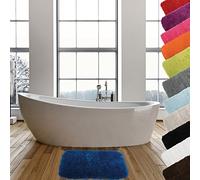 MSV - Tapis de Bain Microfibre - 50 x 70 cm - Bleu Marine - Confort Douillet - Absorption Rapide - Idéal pour Salle de Bain - Facile à Entretenir - Séchage Rapide