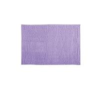 MSV - Tapis de Bain Microfibre Chenille - Poils Longs Anti-dérapant - 50 x 80 cm - Lavande - Lavable en Machine - Boucle d'Accrochage Pratique - Confort et Hygiène Optimisés
