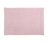 MSV - Tapis de Bain Microfibre Chenille - Poils Longs Anti-dérapant - Lavable en Machine - Boucle d'Accrochage Pratique - Confort et Hygiène Optimisés - Rose Pastel - Unitaire - 40x60 cm