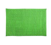 MSV - Tapis de Bain Microfibre Chenille - Poils Longs Anti-dérapant - Lavable en Machine - Boucle d'Accrochage Pratique - Confort et Hygiène Optimisés - Vert Basil - Unitaire - 50x80 cm