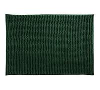 MSV Tapis de Bain Tapis de Douche „Chenille“ Poils Longs Microfibres Moelleux Anti-dérapant 60x90 cm Vert foncé