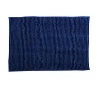 MSV Tapis de Bain Microfibre Chenille 50x80cm Bleu Foncé