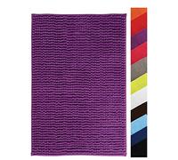 MSV Tapis de Bain Microfibre Chenille 60x90cm Violet