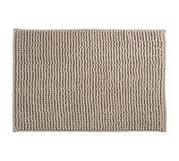 MSV Tapis de Bain Tapis de Douche „Chenille“ Poils Longs Microfibres Moelleux Anti-dérapant 40x60 cm Taupe