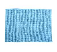 MSV Tapis de Bain Tapis de Douche „Chenille“ Poils Longs Microfibres Moelleux Anti-dérapant 40x60 cm Bleu Clair
