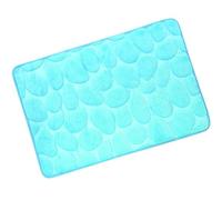 MSV Tapis de Bain Microfibre Pebble 40x60cm Bleu Turquoise