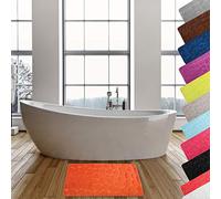 MSV Tapis de Bain Microfibre Pebble 40x60cm Orange