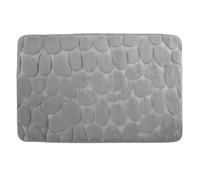 MSV - Tapis de Bain Microfibre Pebble - Absorbant et Antidérapant - 40 x 60 cm - Gris Clair - Lavable en Machine - Séchage Rapide - Confort Optimal pour Salle de Bain