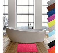 MSV Tapis de Bain Microfibre Pebble 40x60cm Fuschia