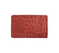 MSV - Tapis de Bain Microfibre Pebble - Sécurité Renforcée - Base Antidérapante - Usage Salle de Bain - Public Cible : Enfants et Personnes Âgées - 40 x 60 cm - Couleur Terracotta