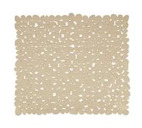 MSV - Tapis de Douche PVC Galets - Antidérapant sans Phtalates - 53 x 53 cm - Beige - Surface Sécurisée et Confortable pour Salle de Bain - Conception Durable