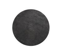 MSV Tapis en Coton Rond 57 cm Gris Anthracite Argent