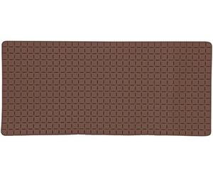 MSV - Tapis Fond de Baignoire Antidérapant - Caoutchouc Quadro - 36 x 76 cm - Chocolat - Design Moderne pour Salle de Bain Sécurisée - Surface Texturée pour Adhérence Optimale