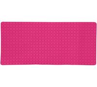 MSV - Tapis Fond de Baignoire Antidérapant - Caoutchouc Quadro - 36 x 76 cm - Fuschia - Design Moderne pour Salle de Bain Sécurisée - Surface Texturée pour Adhérence Optimale