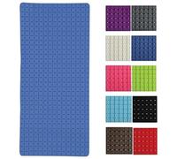 MSV Tapis Fond de Baignoire antidérapant Caoutchouc Quadro 36x76cm Bleu Foncé
