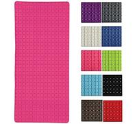 MSV Tapis Fond de Baignoire antidérapant Caoutchouc Quadro 36x76Cm Fuschia