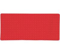 MSV Tapis Fond de Baignoire antidérapant Caoutchouc Quadro 36x76cm Rouge