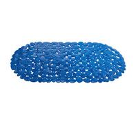MSV Tapis Fond de Baignoire PVC Galets 35x68cm Bleu Marine