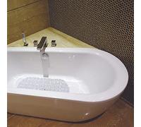MSV France – Tapis de fond de baignoire PVC Galets antidérapant 99 x 39 cm transparent