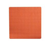 MSV - Tapis Fond de Douche Antidérapant Caoutchouc Quadro - 54 x 54 cm - Orange - Surface Texturée pour Sécurité Accrue - Conçu pour Douches et Baignoires Standard