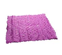 MSV Tapis Fond de Douche PVC Galets 53x53cm Violet