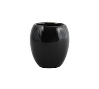 MSV - Verre à Dents Java - Gobelet - Ø 7.5 x 11.5 cm - Noir - Design Moderne pour Salle de Bain - Surface Facile à Nettoyer - Idéal pour Brosses à Dents et Accessoires