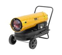 MSW Canon à air chaud diesel avec roues 30 kW 38 l - Canon à air chaud fioul Chauffage de chantier Canon à chaleur gaz