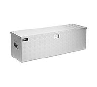 MSW Coffre De Rangement Aluminium Damier Malle De Transport MSW-ATB-1230 (154 litres, 123 x 38 x 38 cm, Charnières Et Poignées Rivetées)